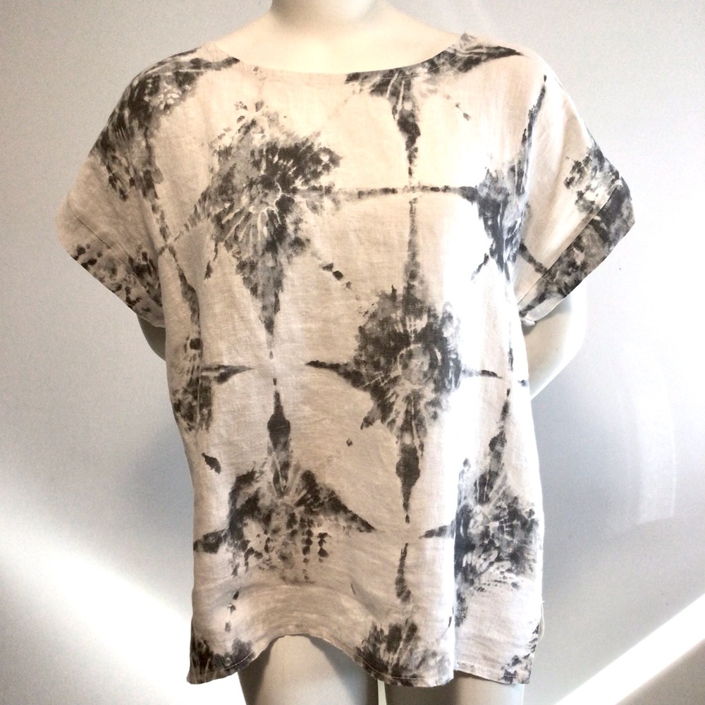 Bellambia Tie-Dye Linen Top